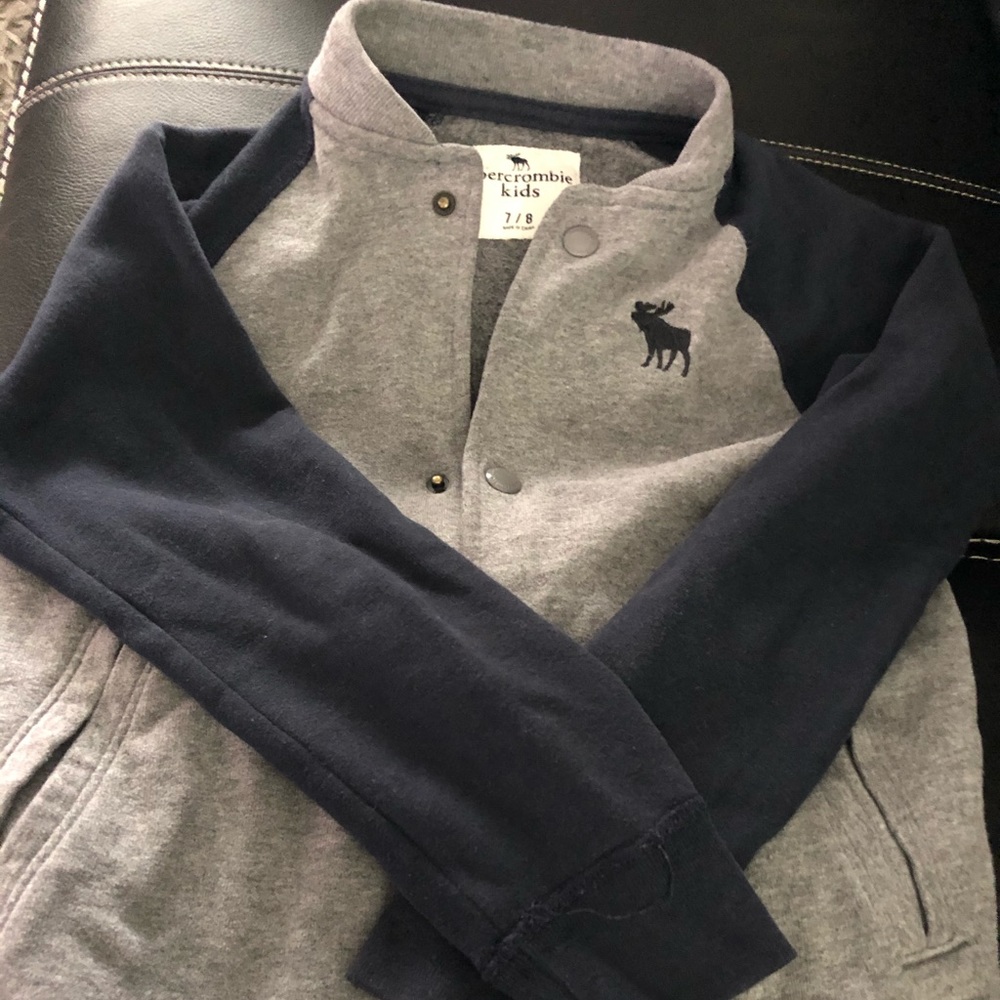 Boys Abercrombie snap light weight jacket